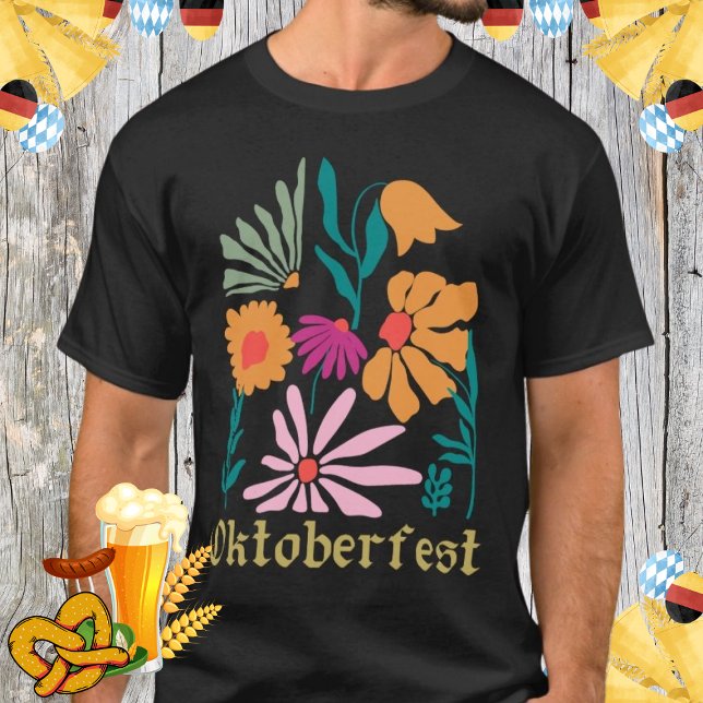 Wildflower Oktoberfest German Beer Floral Party T-Shirt (Creator Uploaded)