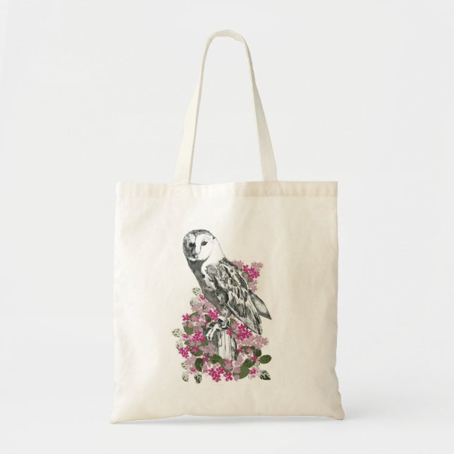 Wildflower Owl 🌼Budget Tote Bag (Front)
