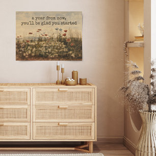 Wildflower Painting Inspirational Custom Quote Poster