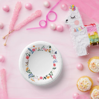 Wildflower Paper Plate