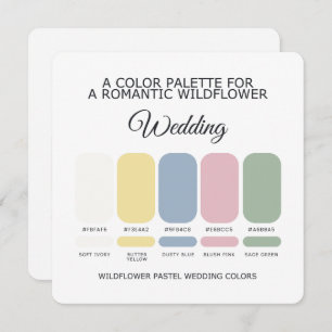 Wildflower Pastel Wedding Color Palette Card