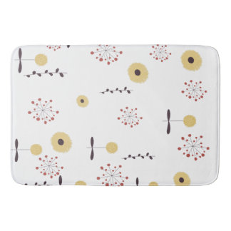 Wildflower Pattern Boho Bath Mat