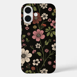 wildflower pattern iPhone 16 case