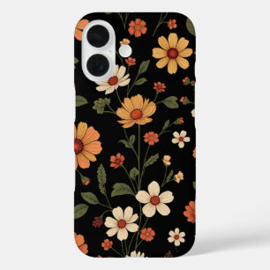 wildflower pattern iPhone 16 case
