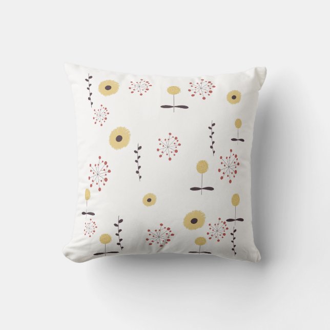 Wildflower Pattern Cosy  Cushion (Front)
