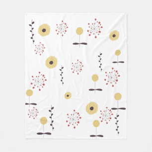 Wildflower Pattern Cosy Throw Blanket