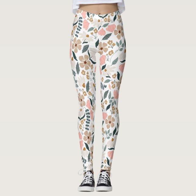 Wildflower Pattern  Leggings (Front)