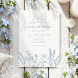 Wildflower Periwinkle Wedding Invitation<br><div class="desc">Wildflower Periwinkle Wedding Invitation</div>