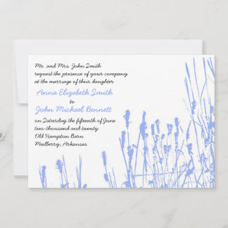 Wildflower - Periwinkle Wedding Invitation