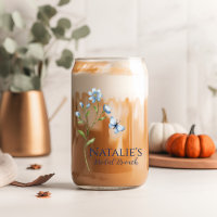 Wildflower Personalised Bridal Shower Iced Coffee