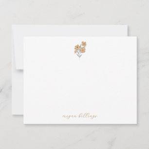 Wildflower Personalised Notecards - Thank You Card