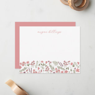 Wildflower Personalised Notecards - Thank You Card