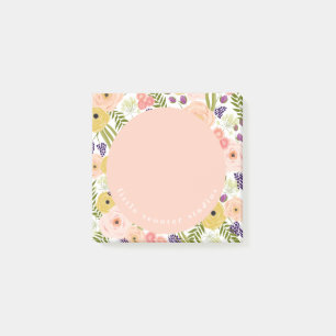 Wildflower Personalised Post It Notes