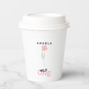 Wildflower Personalised Wild One 1st Birthday Paper Cups