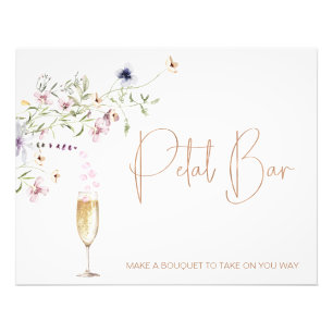 Wildflower Petals Bar Bridal Shower Sign