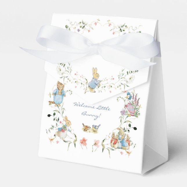 Wildflower Peter the Rabbit Baby Shower  Favour Box (Front Side)