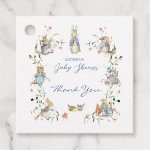 Wildflower Peter the Rabbit Baby Shower Favour Tags