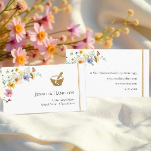 Wildflower Pharmacy School Graduation Name Card