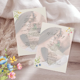 Wildflower Photo Wedding Program
