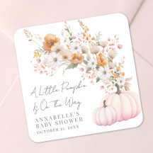 Wildflower Pink Pumpkin Baby Shower
