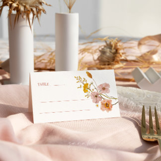 Wildflower Place Cards, Floral Place Cards
