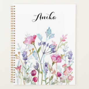 wildflower planner, custom name planner
