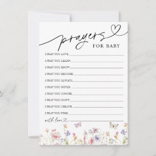 Wildflower Prayers and Wishes for Baby Card