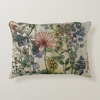 Wildflower print decorative cushion