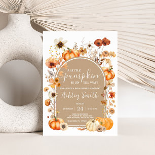 Wildflower Pumpkin Baby Shower Invitation