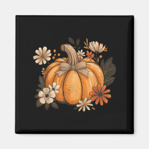Wildflower Pumpkin Season Thanksgiving Autumn Fall Magnet