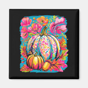 Wildflower Pumpkin Season Thanksgiving Autumn Fall Magnet