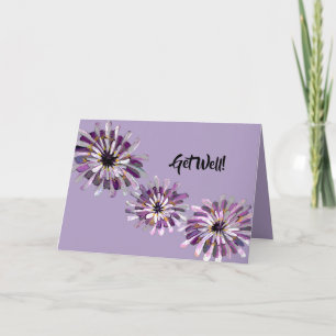Wildflower Purple Realistic Salsify Painting Card