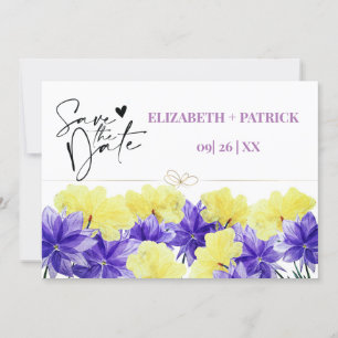 Wildflower purple rhapsody save the date invitation