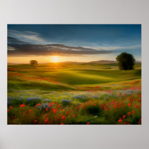 Wildflower Radiance: Sunlit Haven Poster