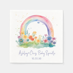 Wildflower Rainbow Baby Girl Sprinkle Napkin