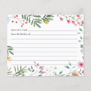 Wildflower Recipe Cards