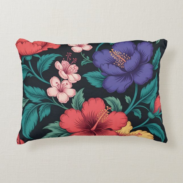 Wildflower Repeat Pattern Decorative Cushion (Front)