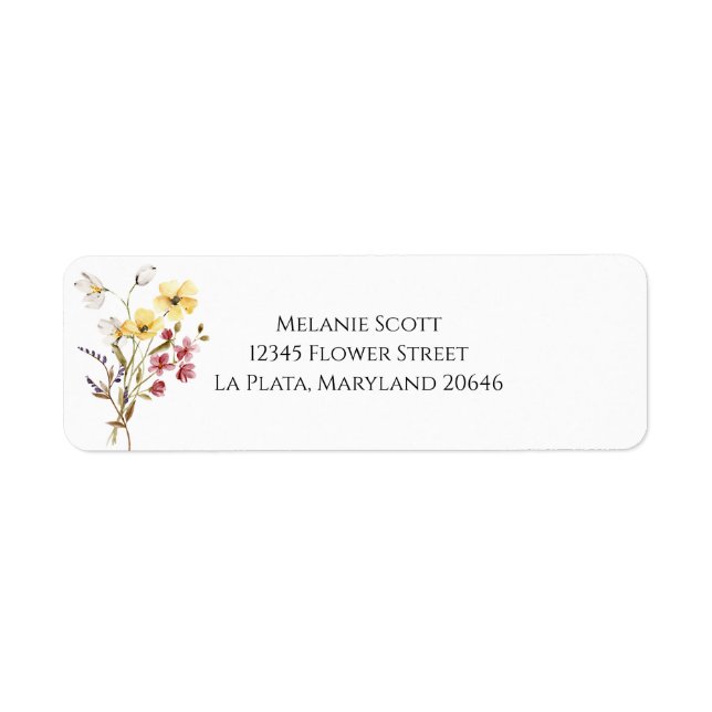 Wildflower Return Address Label (Front)
