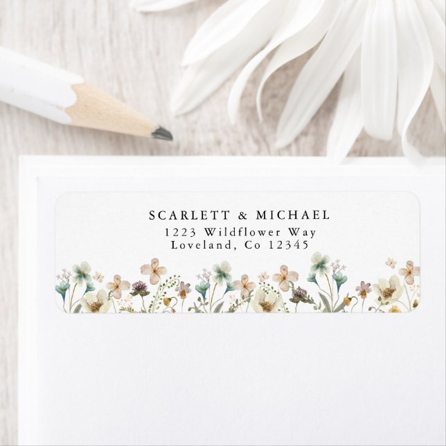 Wildflower Return Address Label (Insitu)