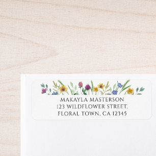 Wildflower Return Address Label