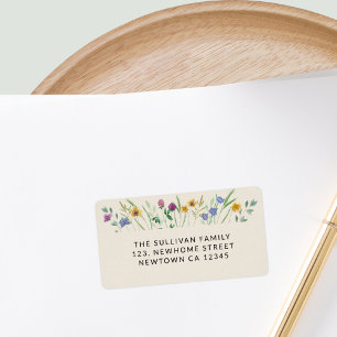 Wildflower Return Address Label