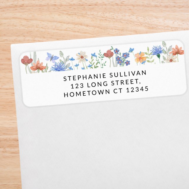 Wildflower Return Address Label (Creator Uploaded)