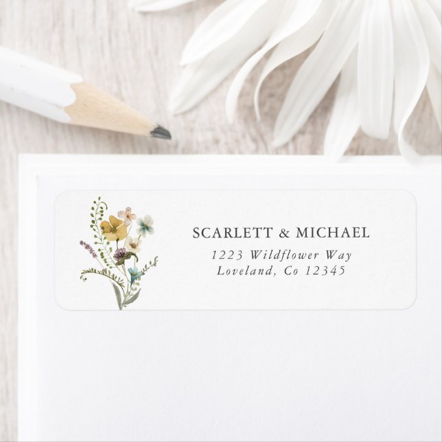 Wildflower Return Address Label (Insitu)