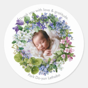 Wildflower Reverie Thank You Classic Round Sticker