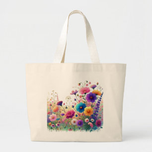 Wildflower Rhapsody Large Tote Bag