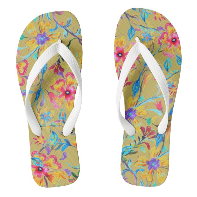 Wildflower Riot Thongs (Footbed)