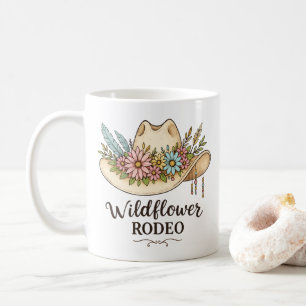Wildflower Rodeo Floral Cowgirl Hat Coffee Mug