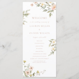 Wildflower Romance Wedding Program
