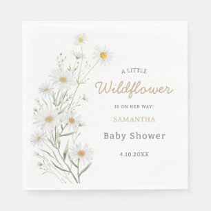 Wildflower Rustic Boho Floral girl Baby Shower Napkin