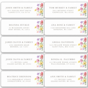 Wildflower Rustic Chic boho Floral Guest Address